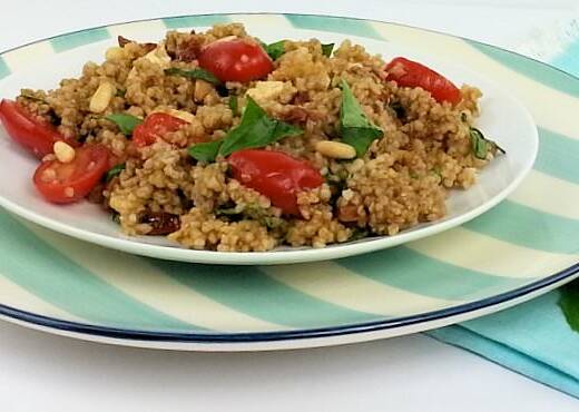 Bulgur Wheat Caprese Salad