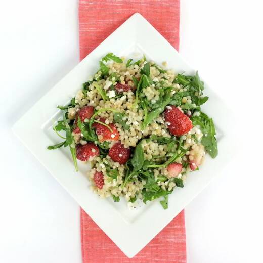 Couscous Arugula Strawberry Salad