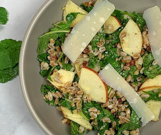 Farro, Baby Kale and Apple Salad