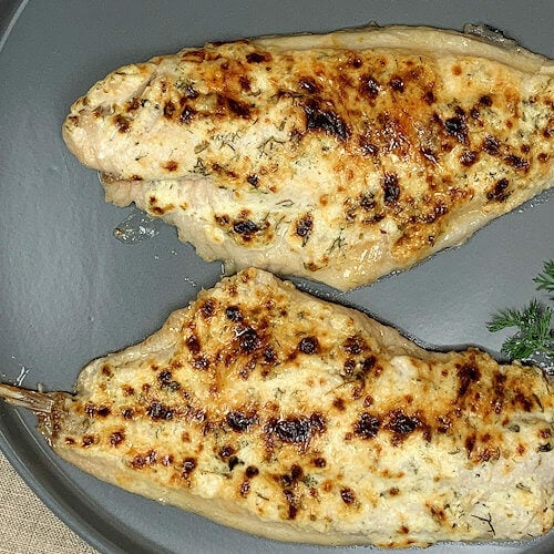 Catfish with Parmesan and Herbs Crust