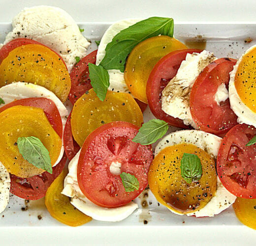 Caprese Salad with Yellow Beets