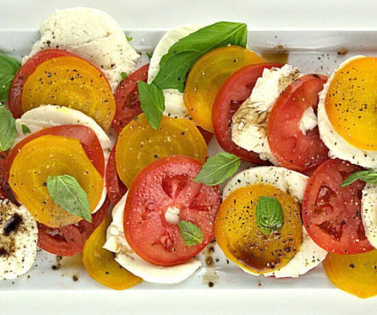 Caprese Salad with Yellow Beets