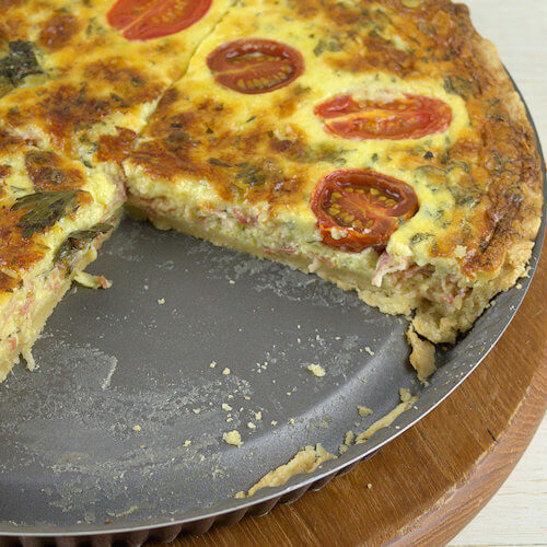 Quiche Lorraine with Tomatoes