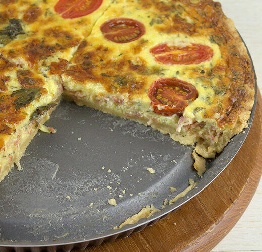 Quiche Lorraine with Tomatoes