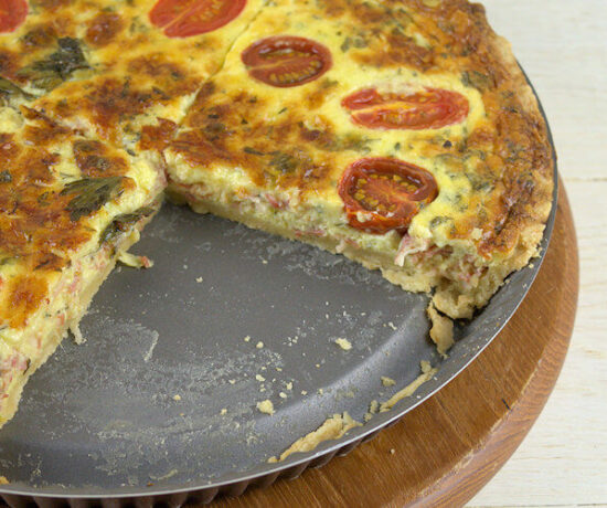 Quiche Lorraine with Tomatoes