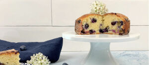 Blueberry Muffin Cake with Cinnamon Sugar