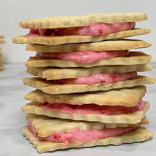 Raspberry Petit Beurre Sandwich Cookies