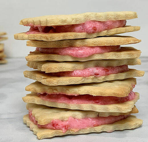 Raspberry Petit Beurre Sandwich Cookies