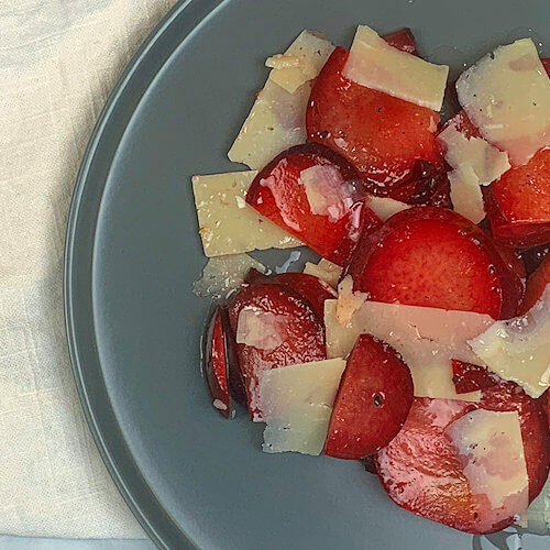 Plum and Pecorino Salad