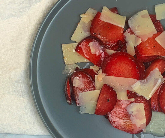 Plum and Pecorino Salad