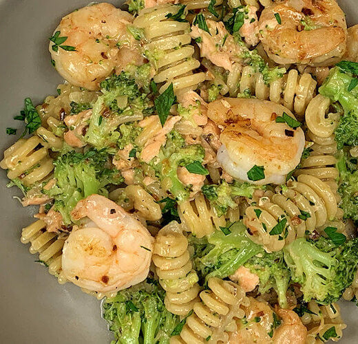 Salmon & Shrimp Pasta