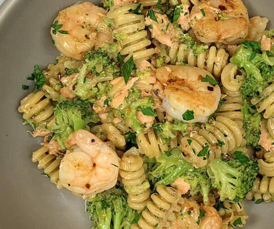 Salmon & Shrimp Pasta