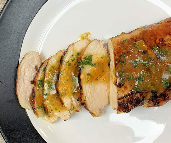 Chicken with Apricot Mint Sauce