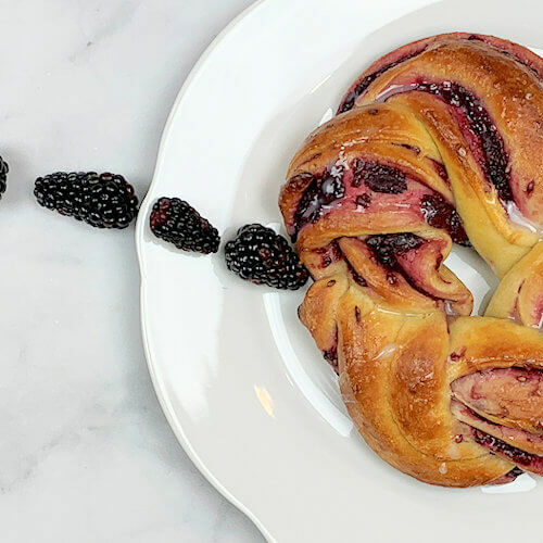 Blackberry Babka Wreath for Two