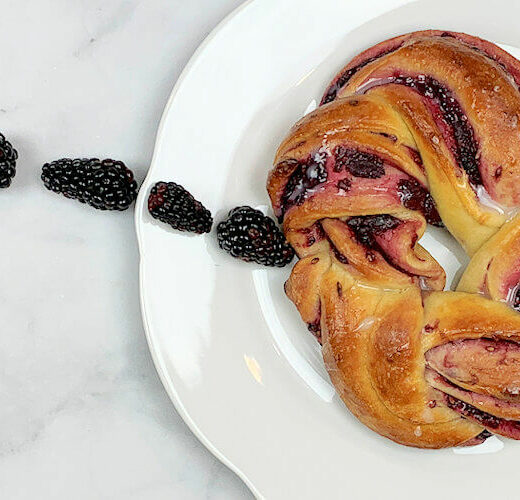 Blackberry Babka Wreath for Two